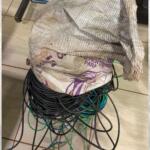 Trio é preso com quase 40 kg de fios de cobre furtados de instalação subterrânea