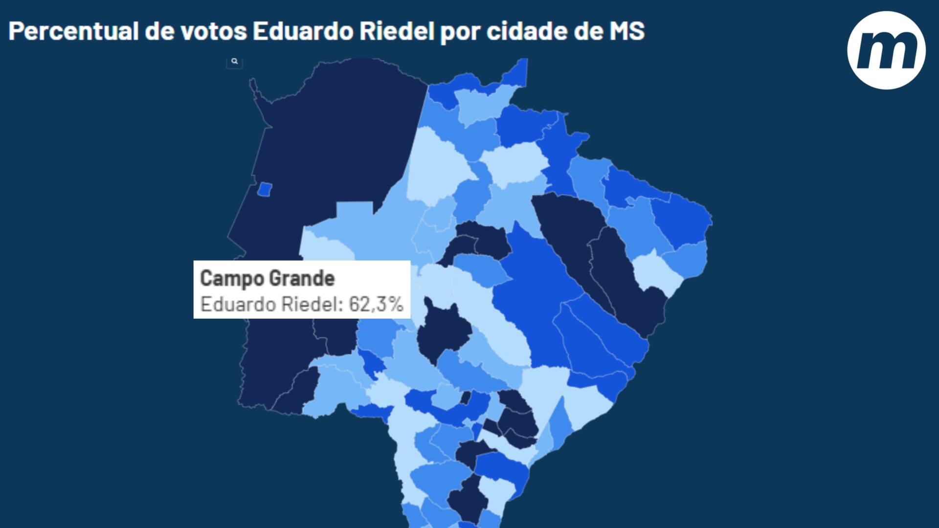 Mapa de votação em MS