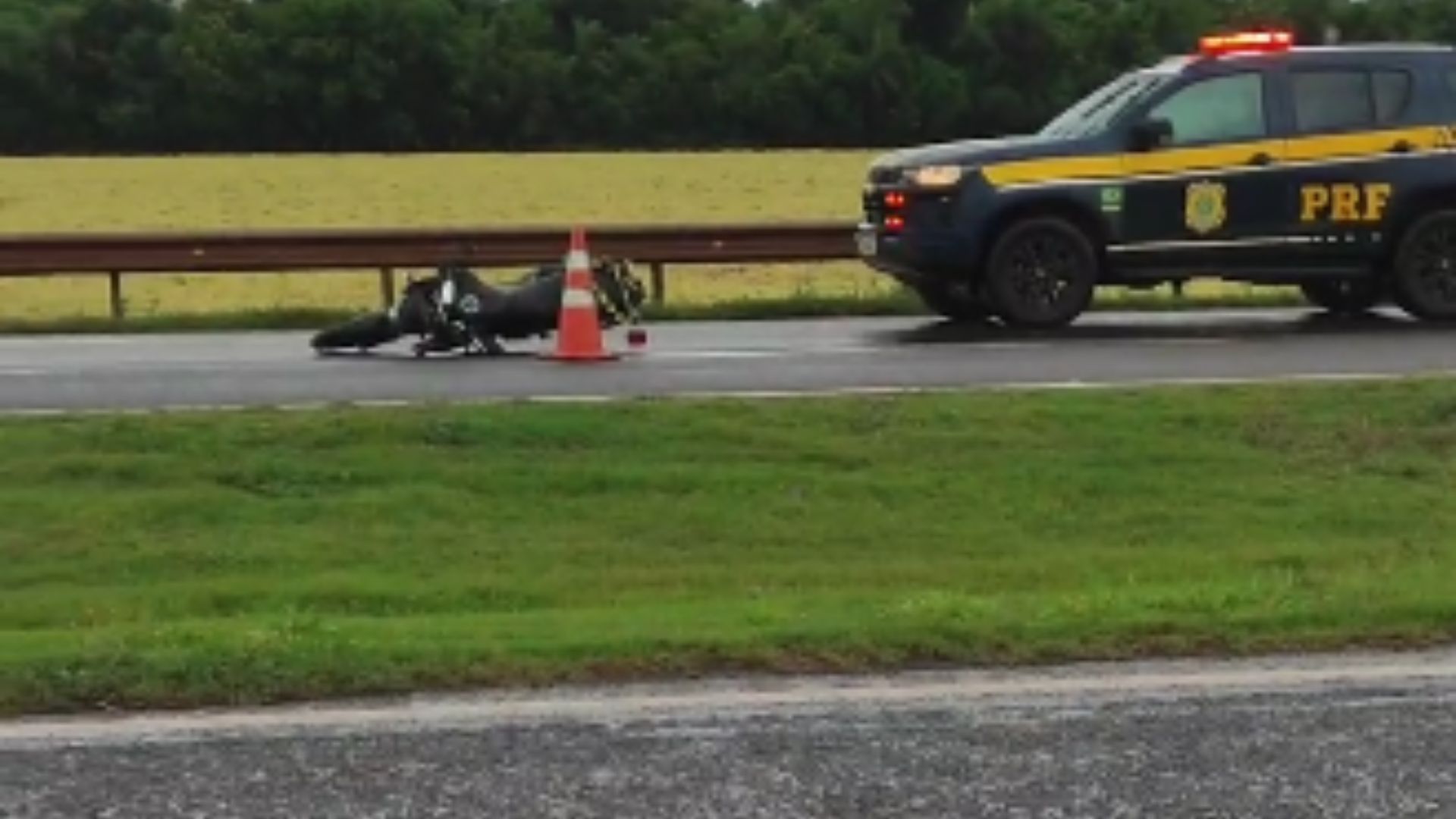 Motociclista invade pista contrária e morre ao ser atingido por carreta na BR-163