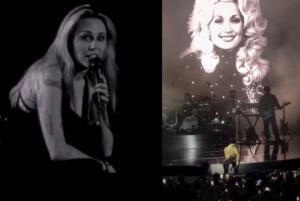 Miley Cyrus se emociona ao homenagear Dolly Parton em show: “Eu e Dolly somos eternas”