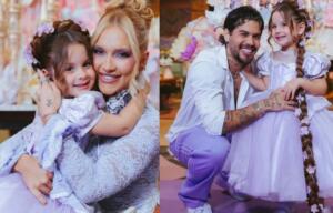 Maria Flor, filha de Virginia e Zé Felipe celebra 4 anos com festa temática de Rapunzel