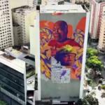 Mural gigante celebra a trajetória de Milton Nascimento em Belo Horizonte