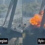 Drone russo atinge ponte movimentada em Kiev