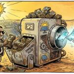 Suposto esquema do chamado 'Sistema Solar' estaria à beira do colapso em MS (Ilustração, Gemini)