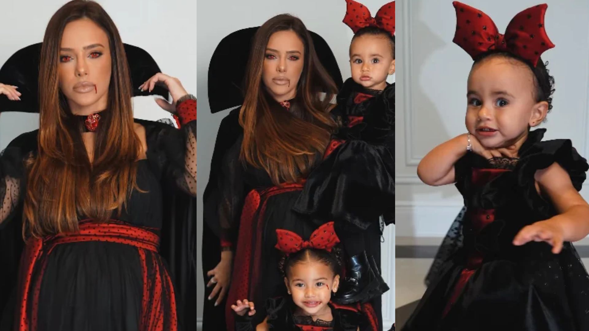 Vampirinhas: Filhas de Neymar e Bruna Biancardi encantam em fantasias de Halloween
