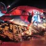 Motorista de Hilux fica preso às ferragens em acidente com tombamento de carreta na BR-463