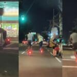 Folgados? Jovens disputam espaço com carros para ‘dar grau’ de patinete na Afonso Pena