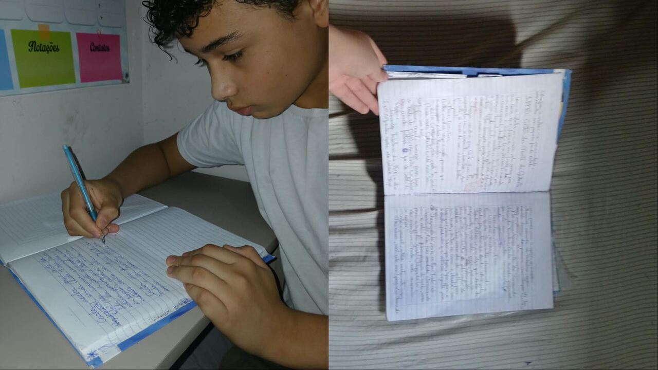 Aluno campo-grandense escreveu o primeiro livro em caderno da escola: ‘Tudo à mão’