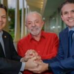 Lula posta foto ao lado de Hugo e Alcolumbre após reunião no Alvorada