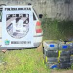 Carro é encontrado abandonado com 154 kg de maconha e cocaína em Mundo Novo