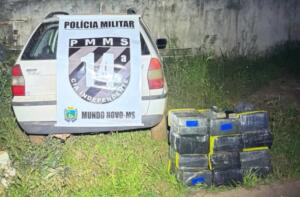 Carro é encontrado abandonado com 154 kg de maconha e cocaína em Mundo Novo