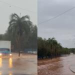 Lago do Amor volta a transbordar e trava trânsito na Avenida Senador Filinto Müller